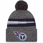 Tennessee Titans New Era 2023 Sideline Sport Cuffed Pom Knit Hat Gray | NFL