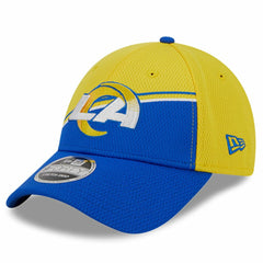 Los Angeles Rams New Era 2023 Sideline 9FORTY Adjustable Hat Gold/Royal | NFL
