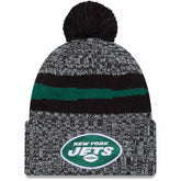 New York Jets New Era 2023 Sideline Cuffed Knit Hat With Pom Black | NFL