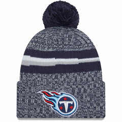Tennessee Titans New Era 2023 Sideline Cuffed Knit Hat With Pom Navy | NFL