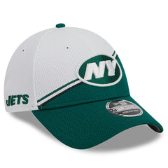 New York Jets New Era 2023 Sideline 9FORTY Adjustable Hat White/Green | NFL