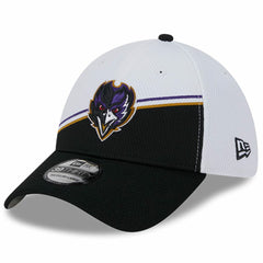 Baltimore Ravens New Era 2023 Sideline 39THIRTY Flex Hat White/Black | NFL