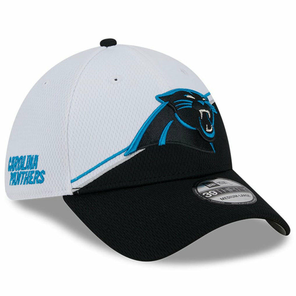 Carolina Panthers New Era 2023 Sideline 39THIRTY Flex Hat White/Black | NFL