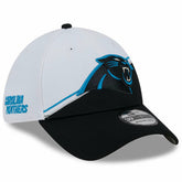 Carolina Panthers New Era 2023 Sideline 39THIRTY Flex Hat White/Black | NFL