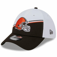 Cleveland Browns New Era 2023 Sideline 39THIRTY Flex Hat White/Brown | NFL