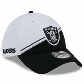 Las Vegas Raiders New Era 2023 Sideline 39THIRTY Flex Hat White/Black | NFL