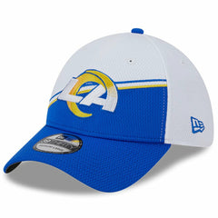 Los Angeles Rams New Era 2023 Sideline 39THIRTY Flex Hat White/Royal | NFL