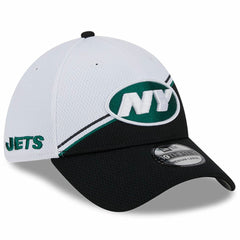 New York Jets New Era 2023 Sideline 39THIRTY Flex Hat White/Black | NFL
