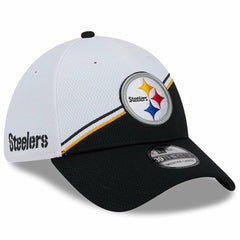 Pittsburgh Steelers New Era 2023 Sideline 39THIRTY Flex Hat White/Black | NFL