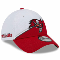Tampa Bay Buccaneers New Era 2023 Sideline 39THIRTY Flex Hat White/Red | NFL