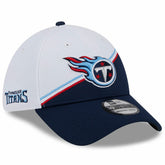 Tennessee Titans New Era 2023 Sideline 39THIRTY Flex Hat White/Navy | NFL