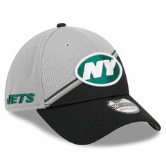 New York Jets New Era 2023 Sideline 39THIRTY Flex Hat Gray/Black | NFL