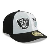 Las Vegas Raiders New Era 2023 Sideline Low Profile 59FIFTY Fitted Hat Gray/Black | NFL