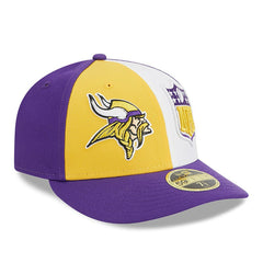 Minnesota Vikings New Era 2023 Sideline Low Profile 59FIFTY Fitted Hat Gold/Purple | NFL
