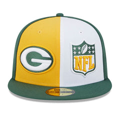 Green Bay Packers New Era 2023 Sideline 59FIFTY Fitted Hat Gold/Green | NFL