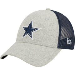 Dallas Cowboys New Era Pop Trucker 9FORTY Adjustable Hat Heather Gray/Navy | NFL