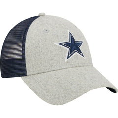 Dallas Cowboys New Era Pop Trucker 9FORTY Adjustable Hat Heather Gray/Navy | NFL