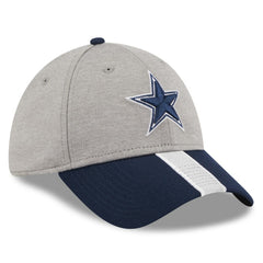 Dallas Cowboys New Era Stripe 39THIRTY Flex Hat Heather Silver | NFL