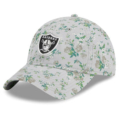 Las Vegas Raiders New Era Girls Youth Bouquet 9TWENTY Adjustable Hat Gray | NFL