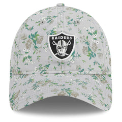 Las Vegas Raiders New Era Girls Youth Bouquet 9TWENTY Adjustable Hat Gray | NFL
