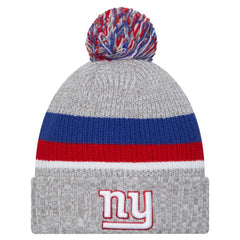 New York Giants New Era Youth Cuffed Knit Hat with Pom Heather Gray | NFL