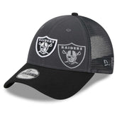 Las Vegas Raiders New Era Preschool Reflect 9FORTY Adjustable Hat Graphite/Black | NFL