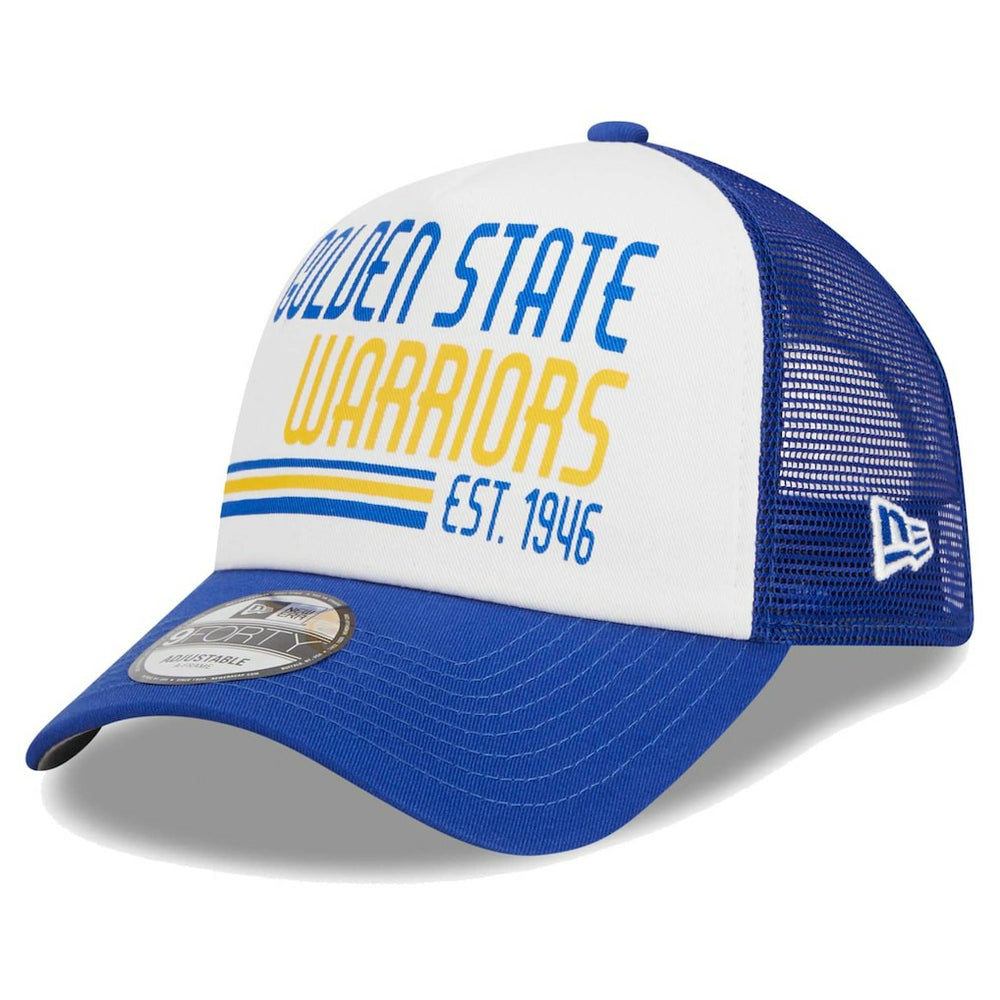 Golden State Warriors Lift Pass Foam Front Trucker 9FORTY Adjustable Hat White - NBA