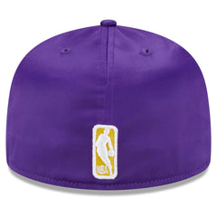 Los Angeles Lakers Throwback Satin 59FIFTY Fitted Hat White - NBA