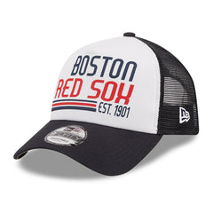 Boston Red Sox New Era Stacked A-Frame Trucker 9FORTY Adjustable Hat - MLB
