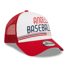 Los Angeles Angels New Era Stacked A-Frame Trucker 9FORTY Adjustable Hat - MLB