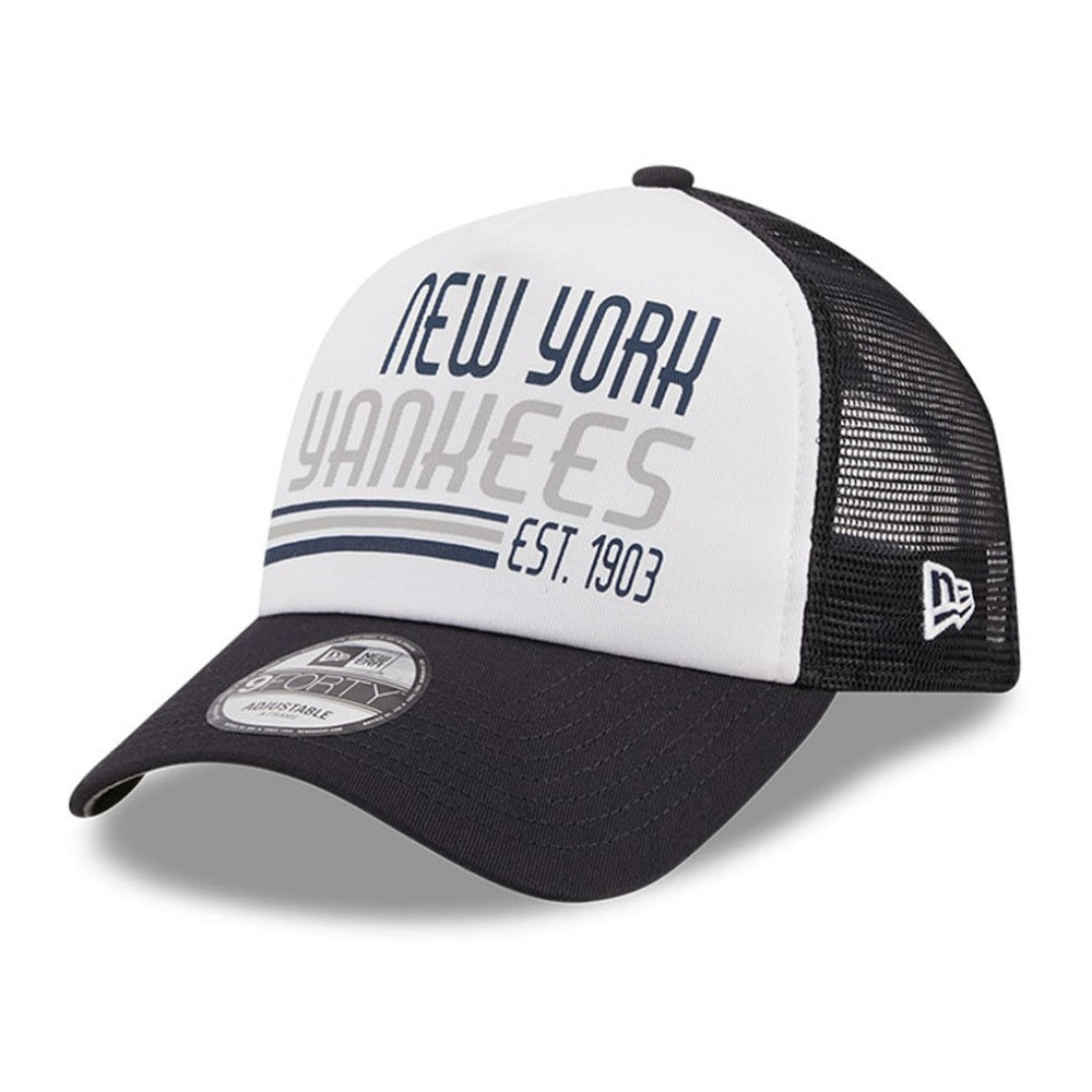 New York Yankees New Era Stacked A-Frame Trucker 9FORTY Adjustable Hat - MLB