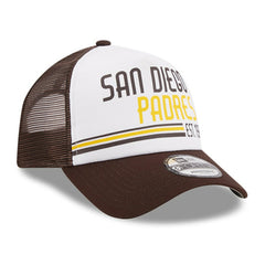 San Diego Padres New Era Stacked A-Frame Trucker 9FORTY Adjustable Hat - MLB