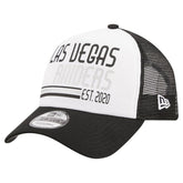 Las Vegas Raiders New Era Stacked A-Frame Trucker 9FORTY Adjustable Hat White/Black | NFL