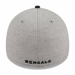 Cincinnati Bengals New Era Striped 39THIRTY Flex Hat Heather Gray/Black | NFL