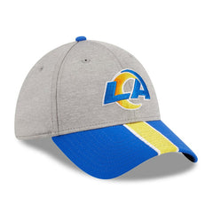 Los Angeles Rams New Era Striped 39THIRTY Flex Hat Heather Gray/Royal | NFL