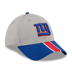 New York Giants New Era Striped 39THIRTY Flex Hat Heather Gray/Royal | NFL