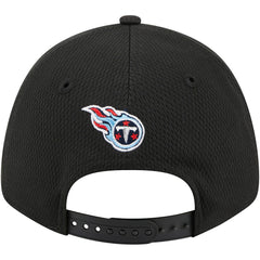 Tennessee Titans New Era Top Visor 9FORTY Adjustable Hat Black | NFL