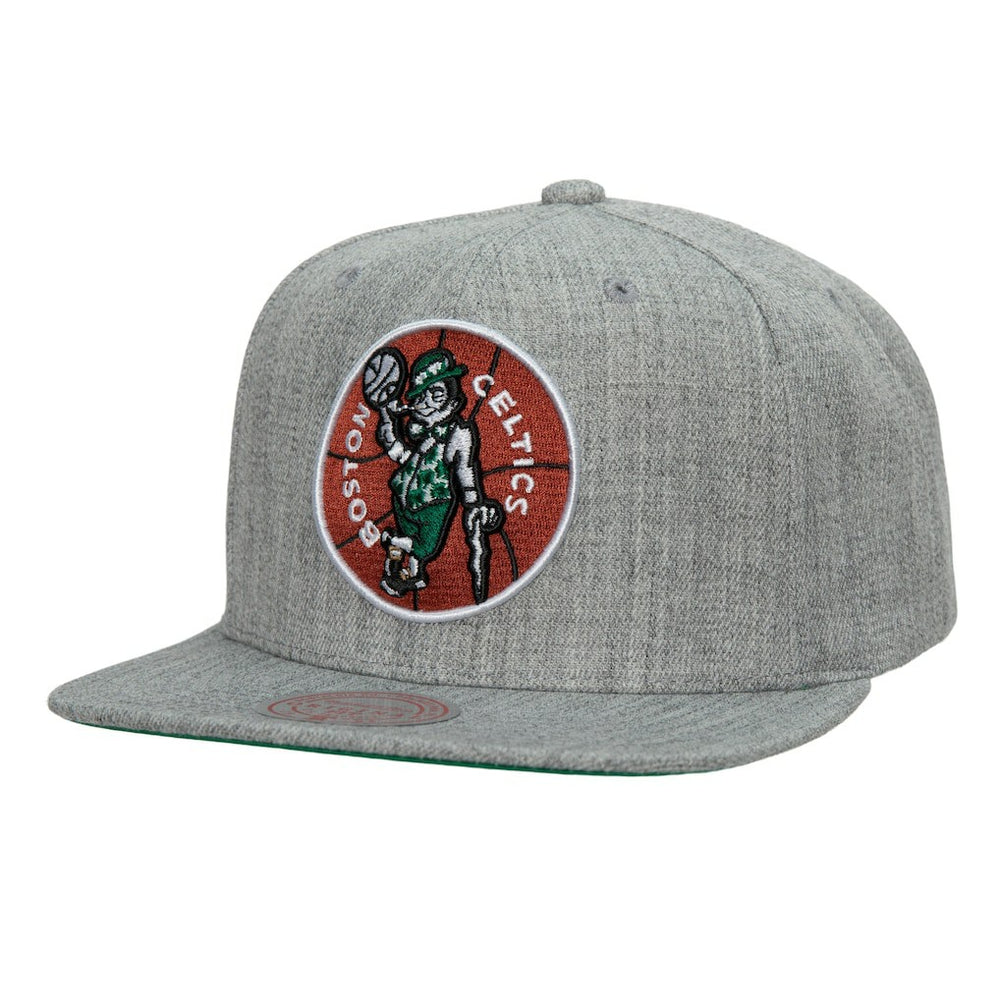 Boston Celtics Hardwood Classics 2.0 Snapback Hat Heather Gray - NBA