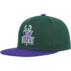 Milwaukee Bucks Youth Two-Tone Snapback Hat Hunter Green/Purple - NBA