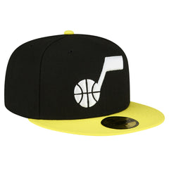 Utah Jazz 2-Tone 59FIFTY Fitted Hat Black/Yellow - NBA