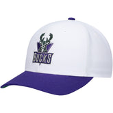 Milwaukee Bucks Hardwood Classics Core 2-Tone 2.0 Pro Snapback Hat White/Purple - NBA