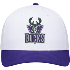 Milwaukee Bucks Hardwood Classics Core 2-Tone 2.0 Pro Snapback Hat White/Purple - NBA