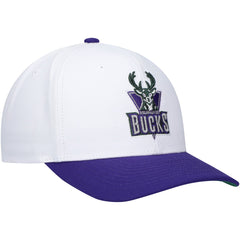 Milwaukee Bucks Hardwood Classics Core 2-Tone 2.0 Pro Snapback Hat White/Purple - NBA