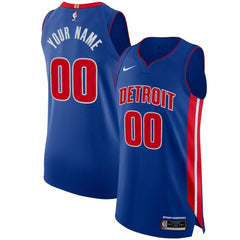 Detroit Pistons Authentic Custom Jersey Blue Icon Edition - NBA