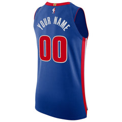 Detroit Pistons Authentic Custom Jersey Blue Icon Edition - NBA