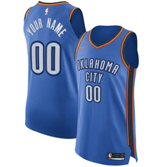 Oklahoma City Thunder Authentic Custom Jersey Blue Icon Edition - NBA