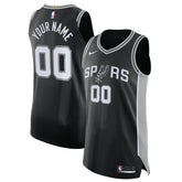San Antonio Spurs Authentic Custom Jersey Black Icon Edition - NBA