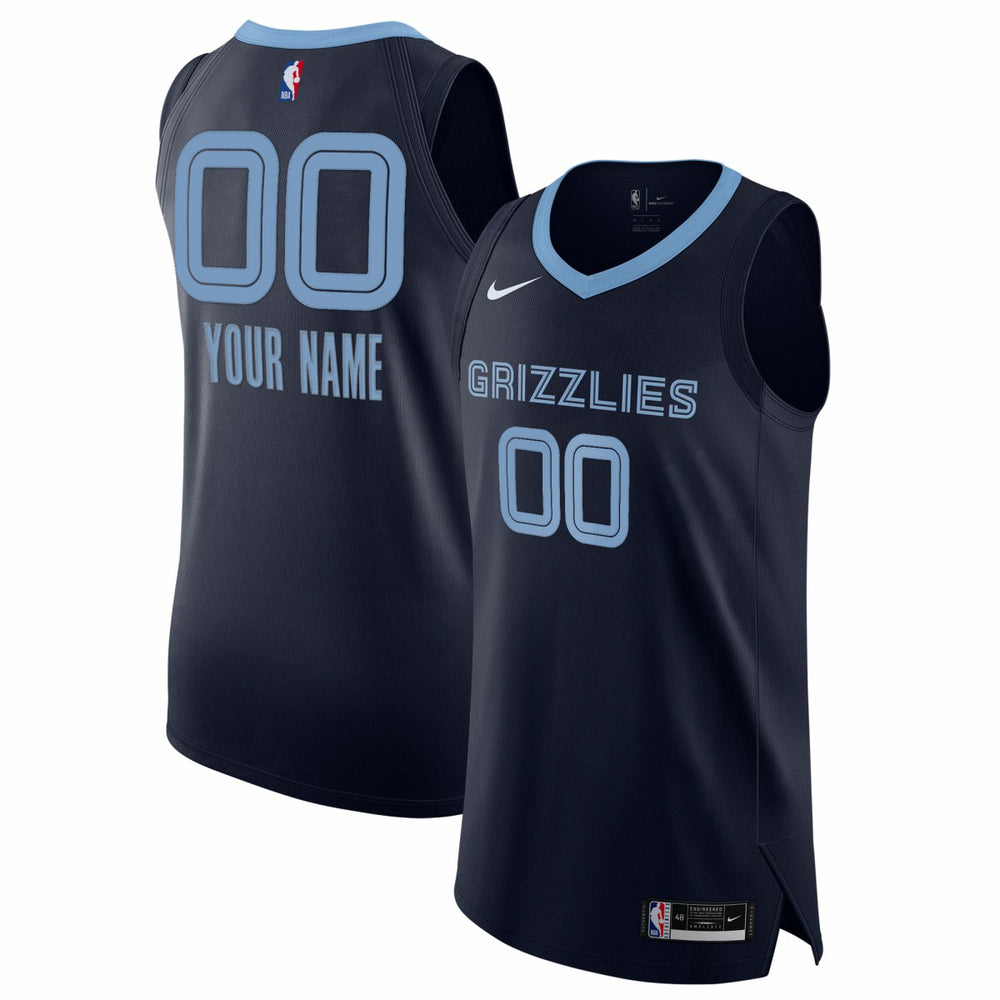 Memphis Grizzlies 2020/21 Authentic Custom Jersey Navy Icon Edition - NBA