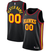 Atlanta Hawks Jordan Brand Swingman Custom Jersey Statement Edition Black - NBA