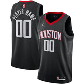 Houston Rockets Jordan Brand Swingman Custom Jersey Statement Edition Black - NBA